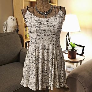 Silence + Noise Black & White Skater Dress | S